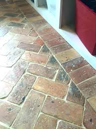 White Brick Porcelain Tile Look Floor Effect That Looks Like And Home T Brick Flooring Brick Tile Floor Rustic Flooring