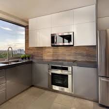 30 Popular Stainless Steel Kitchen Cabinets You Need To Know Hometizer Kitchen Design Modern Small Modern Kitchen Small Modern Kitchens