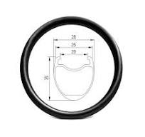 20 inch 406 26mm wide 30mm depth carbon fiber clincher rim - 280g