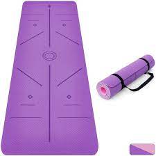 Check spelling or type a new query. Oudort Non Slip Yoga Mat With Alignment Lines Eco Friendly Tpe Yoga Mat 6mm Thick Exercise Mat Pilates Mat With Carrying Strap For Hot Yoga Pilates Gym And Floor Exercise 72 X24 Purple