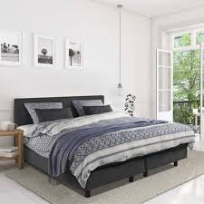 primaviera deluxe boxspringset batavia stof 180 x 200 kleur blauw montage inclusief mon hoofdbord kleuren dekbedovertrek