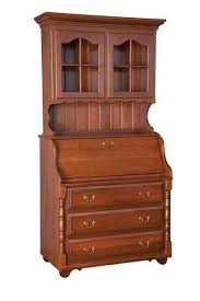 Lark manor™ offering the utility of a desk with the style of a vanity, this design is a versatile addition to any ensemble. American Made Secretary Desk With Hutch From Dutchcrafters Amish