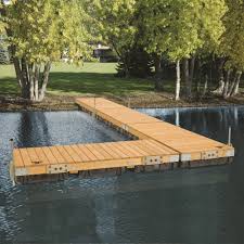 Floating docks for ponds, available in 4' x 16', 4' x 18' and 4' x 20' sizes. Floating Wood Dock