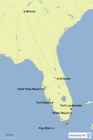 Maiami (fl) amerikas savienotās valstis, atrašanās vieta tādiem objektiem kā tirdzniecības centrs, dzelzceļš un slimnīca. Stepmap Miami Beach Atlanta Landkarte Fur Nordamerika