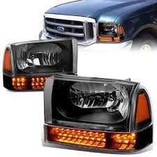 99 04 ford f250 f350 super duty excursion headlights bumper turn signal lamp black in 2020 ford f250 f350 super duty f250 pinterest