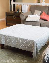 Diy tufted ottoman m is for mama. How To Turn Your Old Coffee Table Into A Stylish Ottoman This West Coast Mommy
