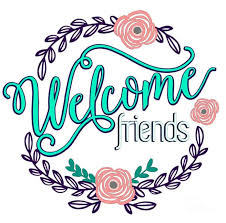 Download Welcome Friends Vinyl Door Decal Free Silhouette Cut File Fynes Designs