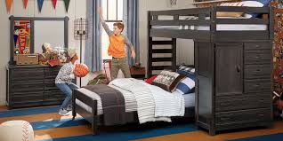 The two lower bunks are perpendicular to each other with only one bunk elevated to the top. L Shaped Bunk Beds