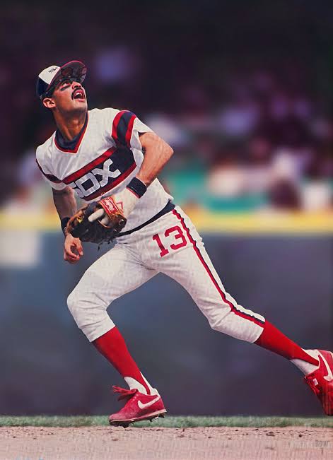 1987 Ozzie Guillen White Sox Art by Row One Brand Wall Art