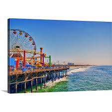 This spot is home to the pacific park amusement park, the santa monica pier aquarium, an array of shops and eateries, and plenty of street artists. Santa Monica Pier Canvas Wall Art Overstock 16479244