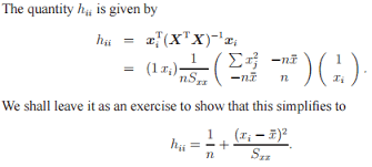 Hat Matrix With Simple Linear Regression Mathematics Stack Exchange