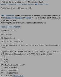 Prediksi Paito Togel Keluaran Togel Singapore Facebook