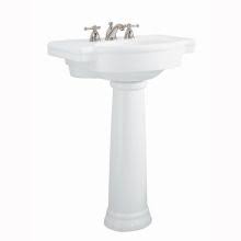 Edgemere pedestal sink center hole ly. Signature Hardware 424214 White Kerr 22 Vitreous China Pedestal Bathroom Sink With Single Faucet Hole And Overflow Faucet Com