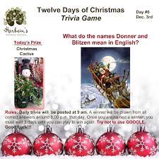 Godparents day, sometimes called godparents' sunday, takes place on the first sunday in june every year. Day 6 Of Twelve Days Of Christmas Trivia Winner Herbeins Garden Center Pa Lehigh Valley Nursery Landscaping