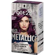 Over time, the color will fade, and you can use a gentle soap to help remove it a little faster. Amazon Com Got2b Metallic Permanent Hair Color M69 Amethyst Chrome Beauty