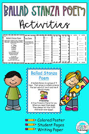 Ballad Stanza Poem Activities In 2020 Poem Activities Alliteration Poems Cinquain Poems