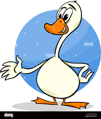 Ilustracion De Dibujos Animados De Aves De Granja De Oca Fotografia De Stock Alamy