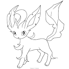 Printable coloring and activity pages are one way to keep the kids happy (or at least occupie. Leafeon From The Fourth Generation Of The Pokemon Coloring Page
