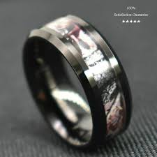 8 6mm Tungsten Carbide Ring Red Forest Camouflage Camo
