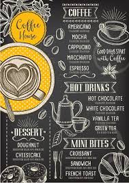 Coffee Restaurant Brochure Vector Coffee Shop Menu Design Vector Coffee Shop Menu Coffee Restaurants Cafe Menu Boards