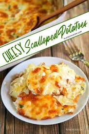 Cheesy Scalloped Potatoes The Best Potatoes Ever Everything Cooks In The Same Pan Easy Cleanu In 2020 Scalloped Potatoes Cheesy Easter Side Dishes Cooking Recipes