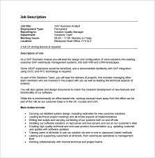 11 Business Analyst Job Description Templates Free Sample Example Format Download Free Premium Templates