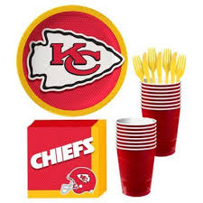 Kansas City Chiefs Party Kit For 18 Guests In 2020 Party Kit Sports Themed Party Kids Birthday Party Supplies
