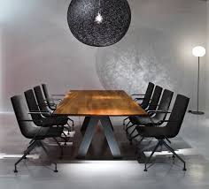 These modern metal table legs are rarely found. Contemporary Wood Metal Table Ambience Dore