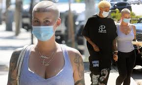 They were spotted and about several times over. Amber Rose And Boyfriend Alexander Edwards Hold Hands As They Leave Baby Slash At Home Daily Mail Online