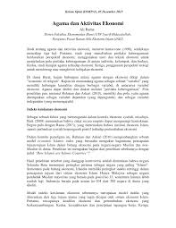 Kejayaan malaysia menangkis krisis berkenaan berjaya menarik perhatian antarabangsa, barat khususnya, dan malaysia turut dipuji ekonomi thailand yang sedang berkembang berhenti secara serta merta, memberi impak negatif terutamanya dalam bidang kewangan, hartanah dan pembinaan. Pdf Agama Dan Aktivitas Ekonomi
