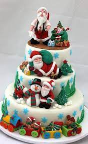 Some fancy up the outside of the cake with frosting, candy or fruit, while others use simple layering tricks to make the inside shine. Amazing Christmas Cake I Wonder How Long It Took To Make This So Much Detail Christmas Cake Decorations Santa Cake Christmas Cake