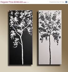 Acrylic Black And White Tree Painting Black And White Trees Set Of 2 Original Abstract Acrylic Painting On Canvas Board Small Painting Abstract Painting Acrylic Black Canvas Art Acrylic Painting Canvas