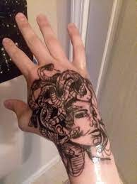Medusa Hand Tattoo I Got Last Night Medusa Hand Tattoo Hand Tattoos Tattoos
