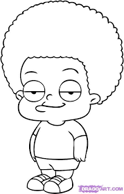 Boondocks coloring pages jazmine kiss huey 17. Cleveland Animated Show Coloring Pages