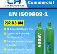 48.8L Seamless Steel Cylinder, Diameter 232mm – Cylinder Hub