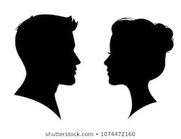 Man Woman Silhouette Face Face Vector Stock Vector Royalty Free 1144808405 Silhouette Face Man And Woman Silhouette Silhouette People