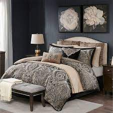 Grandover Damask 9 10 Pc Duvet Style Comforter Bed Set By Madison Park Signature Bedding Sets Master Bedroom Bedding Sets Bed Comforters