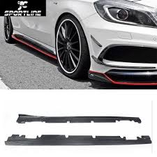 A250 W176 Car Styling Carbon Fiber Car Side Skirts For Benz A250 W176 A45 Amg Bumper Only 2014up A45 Amg Benz Sidecar