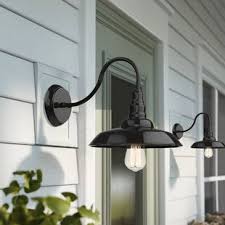 This sconce's size is ideal for a staircase, closet or small area. Copper Gooseneck Outdoor Light Wayfair
