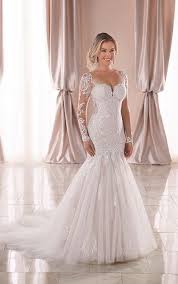 Long Sleeve Lace Trumpet Bridal Gown Trumpet Wedding Dress Lace Wedding Dresses Lace Trumpet Wedding Dress