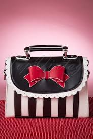 Black And White Striped Purse With Red Bow Girly Black White Striped Red Bow Handbag Handbag Bags Girly Bags