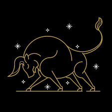 Download Premium Vector Of Gold Taurus Astrological Sign On A Black Astrology Signs Vector Taurus