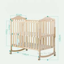 Pine Wood Baby Crib With 4 Wheels Half Combine With Adult Bed No Paint Baby Bed Can Extend To 150cm Length Baby Cot Stroller Parts Stroller Babystroller Favors Aliexpress
