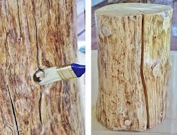 Especially smaller pieces like accent tables or coffee tables.using natural branches and other parts of trees have been on trend in the world of home decor lately. Diy Natural Tree Stump Side Table Justinecelina