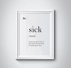 Sick Definition Print Dictionary Art Funny Print Modern Art Etsy New Job Gift Funny Definition Accountant Gifts