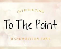 Free fonts have met their match. To The Point Font Free For Personal And Commercial Use Ttf True Type Free Font Handwritten Typography Letter Handwriting Lettering By Savanasdesign Catch My Party