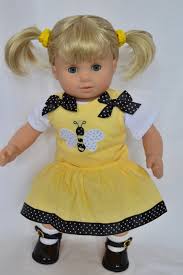 Bitty Baby Doll Clothes Amazon Com Spring Bee Dress For American Girl Dolls Bitty Twins Toys Games Bitty Baby Clothes American Doll Clothes Doll Clothes American Girl