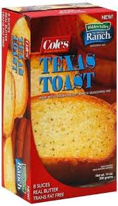 coles texas toast 8 ea nutrition