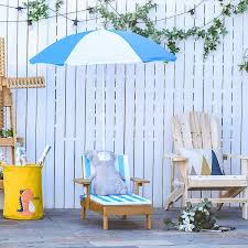A kid's outdoor chaise lounger looks great in any backyard! Kids Sun Lounger Chaise With Cushion