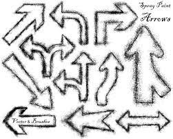 Spray Paint Arrows Vector Pack Vector Photoshop Brushes Photoshop Brushes Arrow Painting Spray Paint